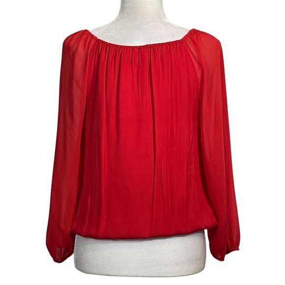 Alice + Olivia Bright Poppy Peasant Blouse - Picture 5 of 9